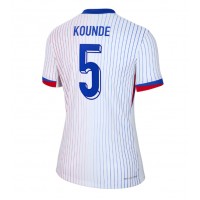 France Jules Kounde #5 Replica Away Shirt Ladies Euro 2024 Short Sleeve